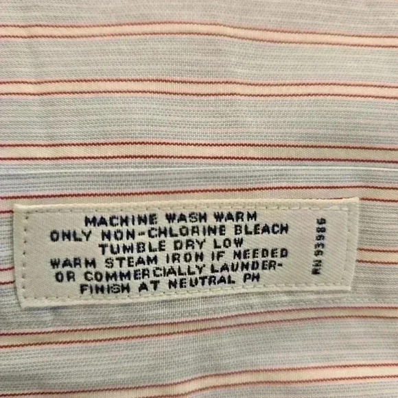 Brooks Brothers Mens Cotton Button Down Dress Shirt Blue White Size 15.5 - Picture 5 of 8